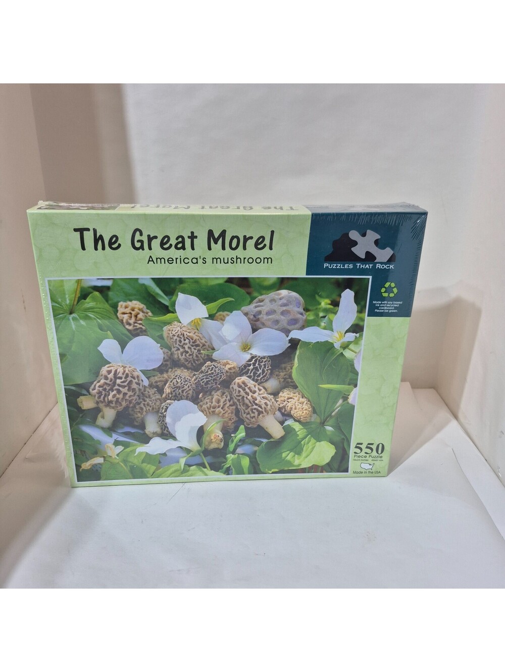 The Great Morel America's Mushroom 550 Piece Puzzle 18x24 USA 2015 NEW SEALED